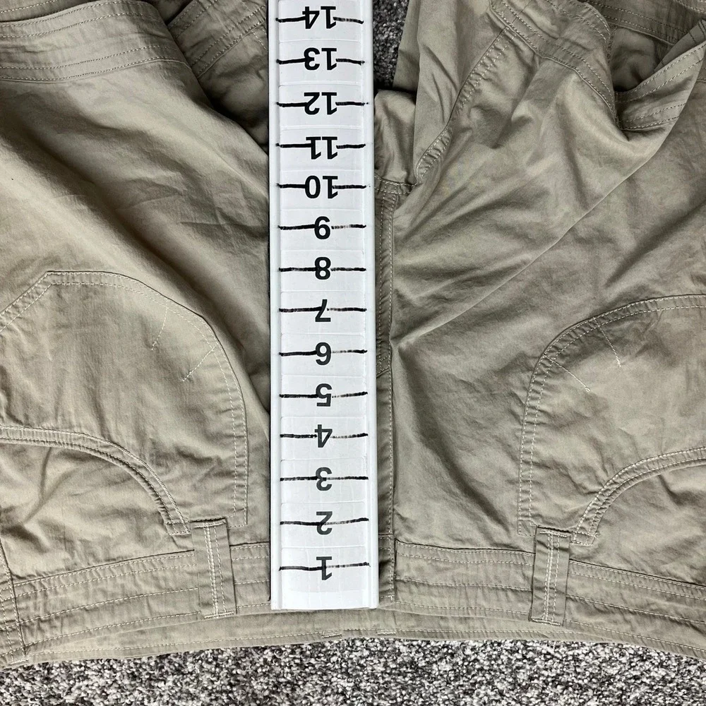 Kuhl Cargo Shorts Womens 14 Khaki Outdoor Hiking Utility Casual Performance Wear